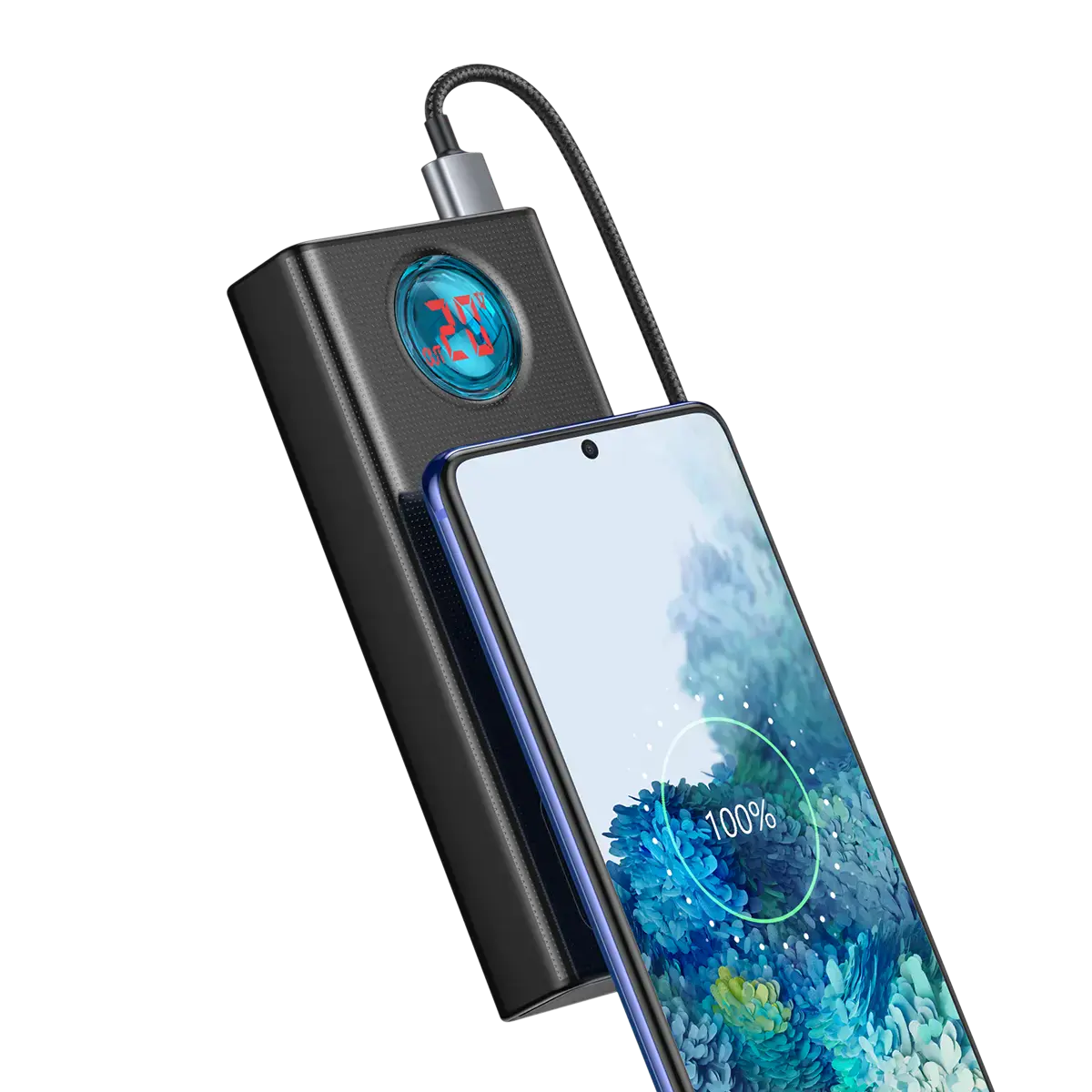 Зовнішній акумулятор Baseus Amblight Digital Display Quick Charge Power Bank 30000mAh 65W Black (PPLG-A01)