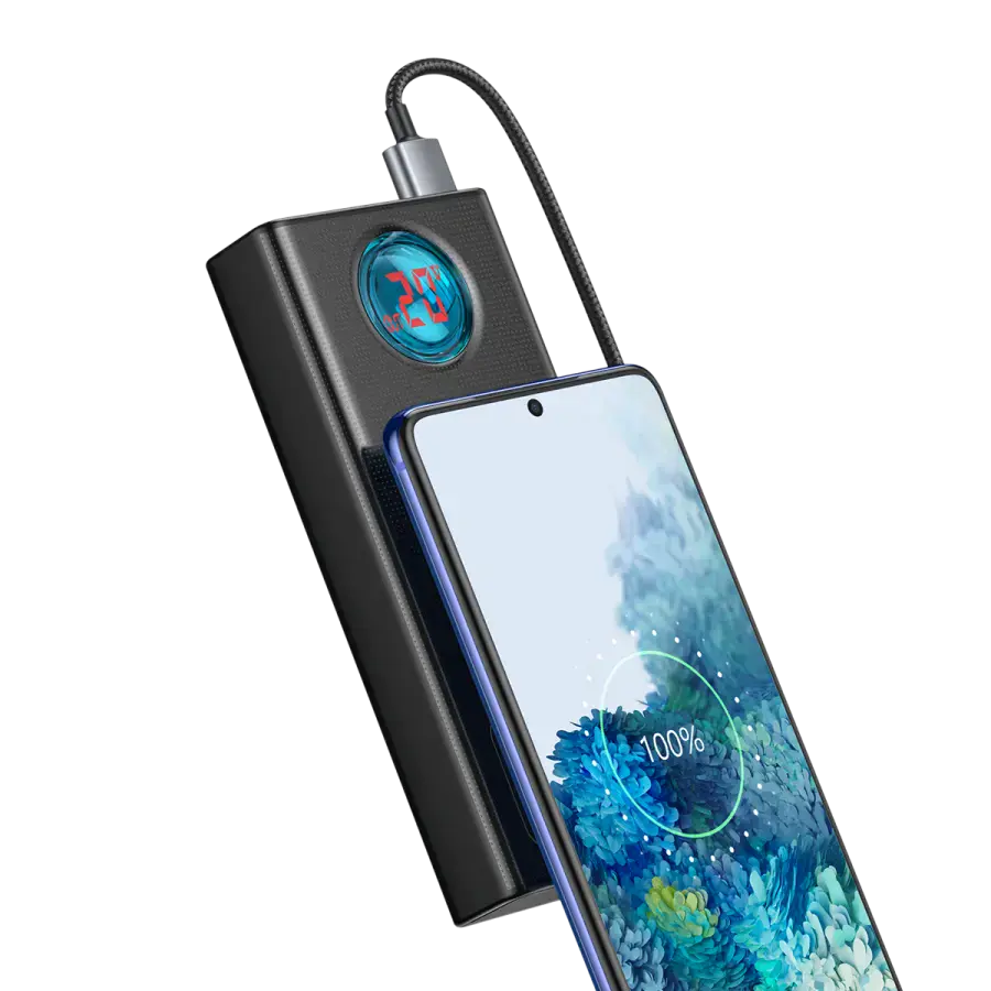 Зовнішній акумулятор Baseus Amblight Digital Display Quick Charge Power Bank 30000mAh 65W Black (PPLG-A01)