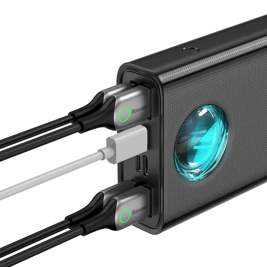 Зовнішній акумулятор Baseus Amblight Digital Display Quick Charge Power Bank 30000mAh 65W Black (PPLG-A01)