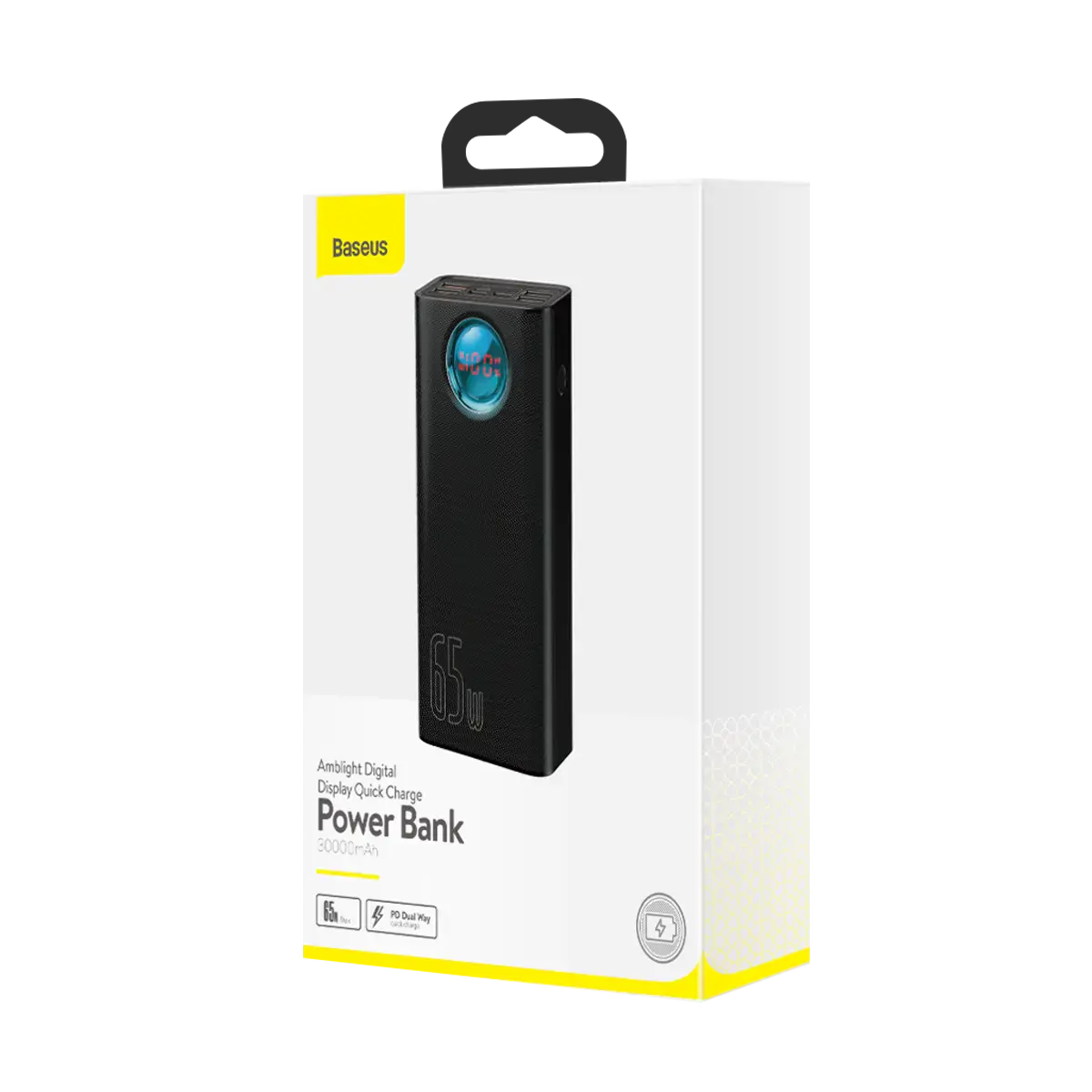 Зовнішній акумулятор Baseus Amblight Digital Display Quick Charge Power Bank 30000mAh 65W Black (PPLG-A01)