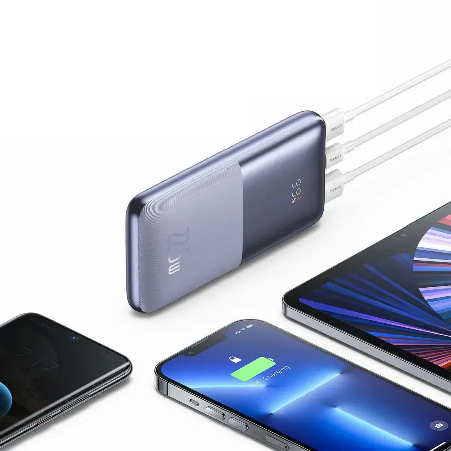 Зовнішній акумулятор Baseus Bipow Pro Digital Display Fast Charge Power Bank 10000mAh 22.5W Purple (PPBD040005)