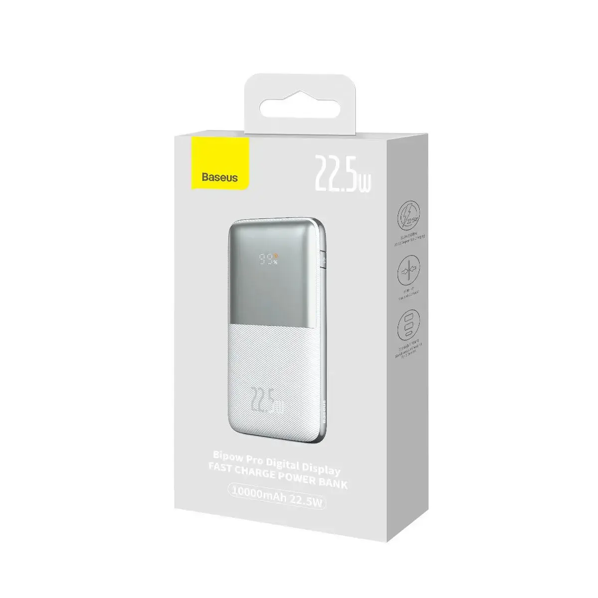 Внешний аккумулятор Baseus Bipow Pro Digital Display Fast Charge Power Bank 10000mAh 22.5W White (PPBD040002)