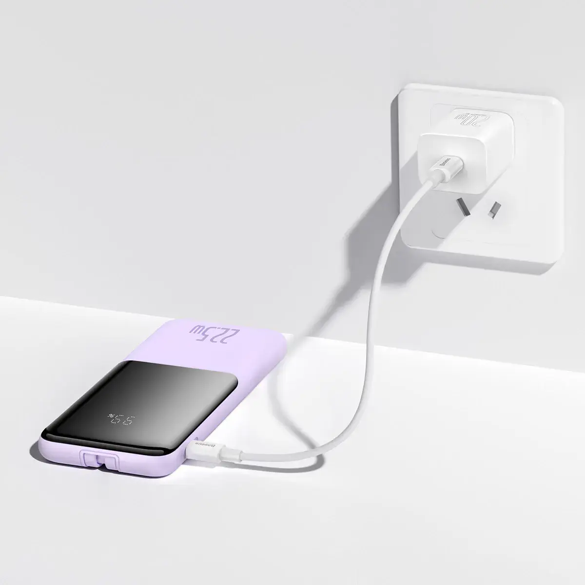 Внешний аккумулятор Baseus Elf Digital Display Fast Charge 10000mAh 22.5W Purple (PPJL010005)