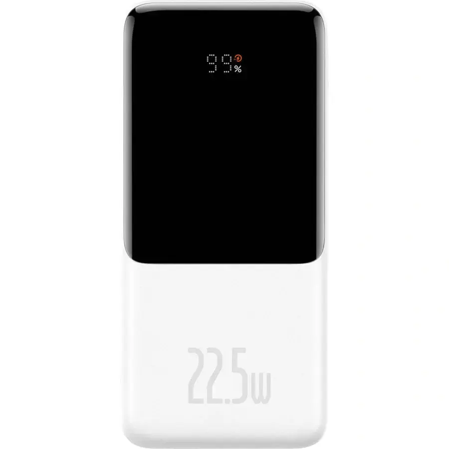 Зовнішній акумулятор Baseus Elf Digital Display Fast Charge 10000mAh 22.5W White (PPJL010002)