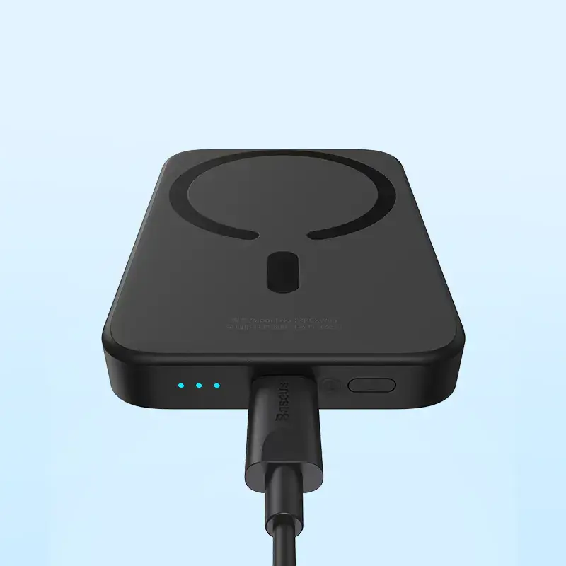 Внешний аккумулятор с беспроводной зарядкой Baseus Magnetic Wireless PowerBank 6000mAh 20W Black (PPCX020001)