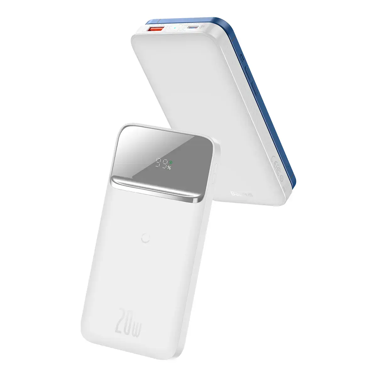 Внешний аккумулятор Baseus Magnetic Wireless Quick Charging Power Bank 10000mAh 20W 2022 Edition - White (PPCX010102)