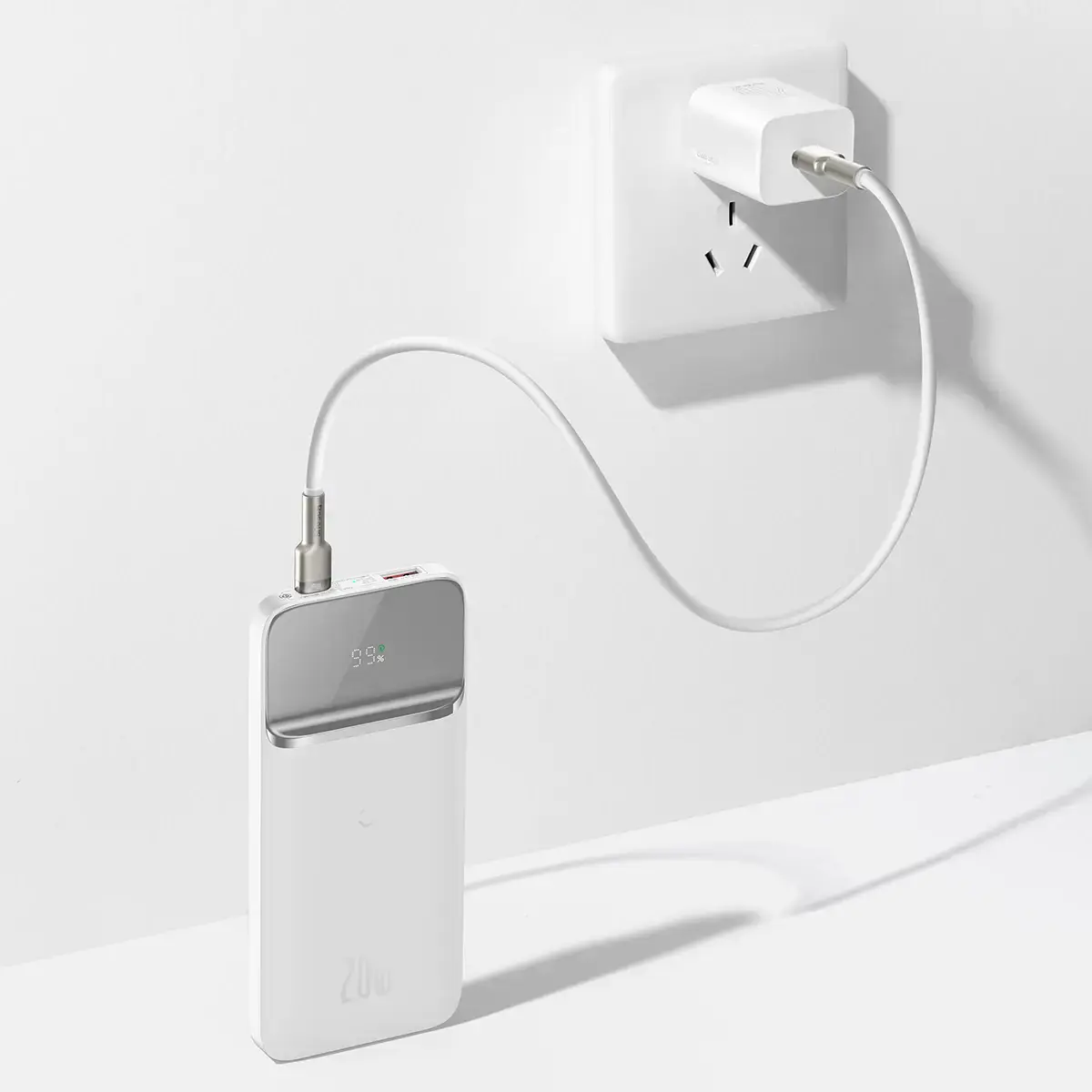 Внешний аккумулятор Baseus Magnetic Wireless Quick Charging Power Bank 10000mAh 20W 2022 Edition - White (PPCX010102)