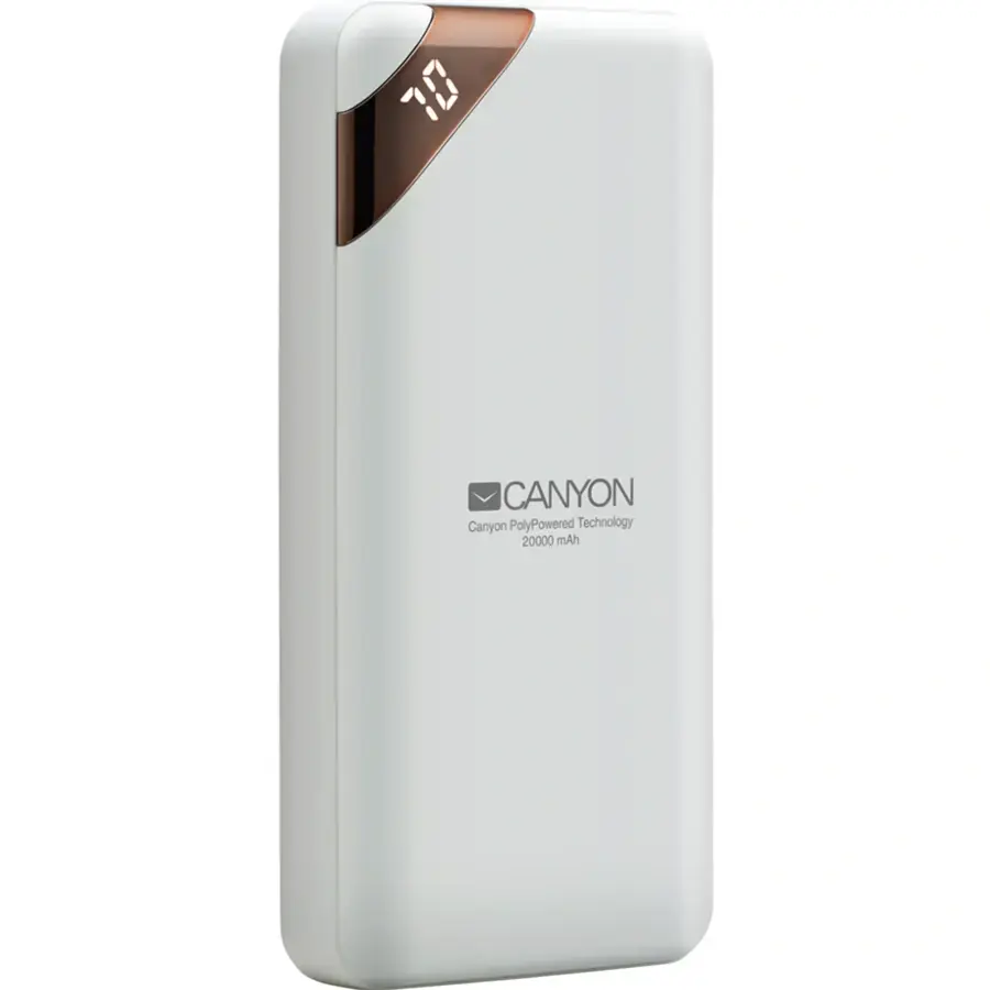 Внешний аккумулятор Canyon 20000 mAh PB-202 - White (CNE-CPBP20W)