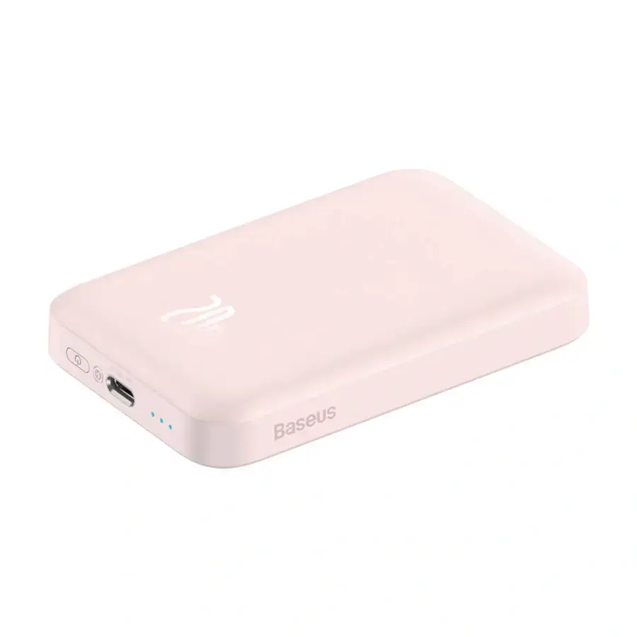 Зовнішній акумулятор з бездротовою зарядкою Baseus Magnetic Wireless Power Bank 6000mAh 20W Pink (PPCX020004)