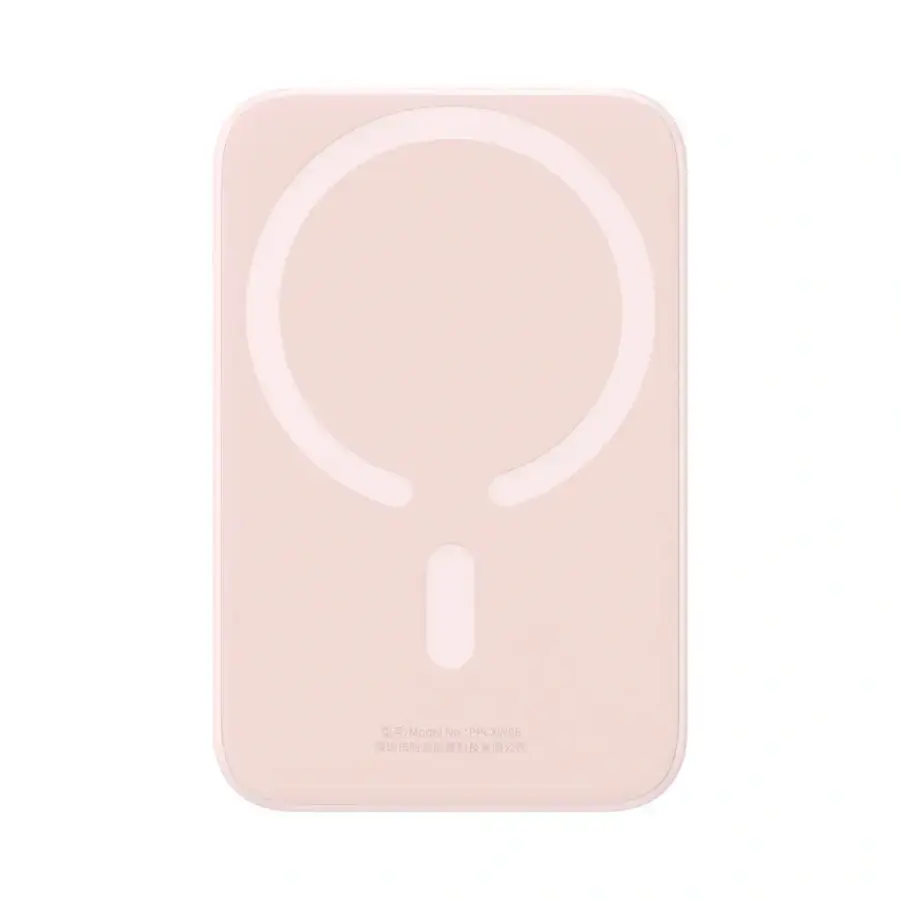 Зовнішній акумулятор з бездротовою зарядкою Baseus Magnetic Wireless Power Bank 6000mAh 20W Pink (PPCX020004)