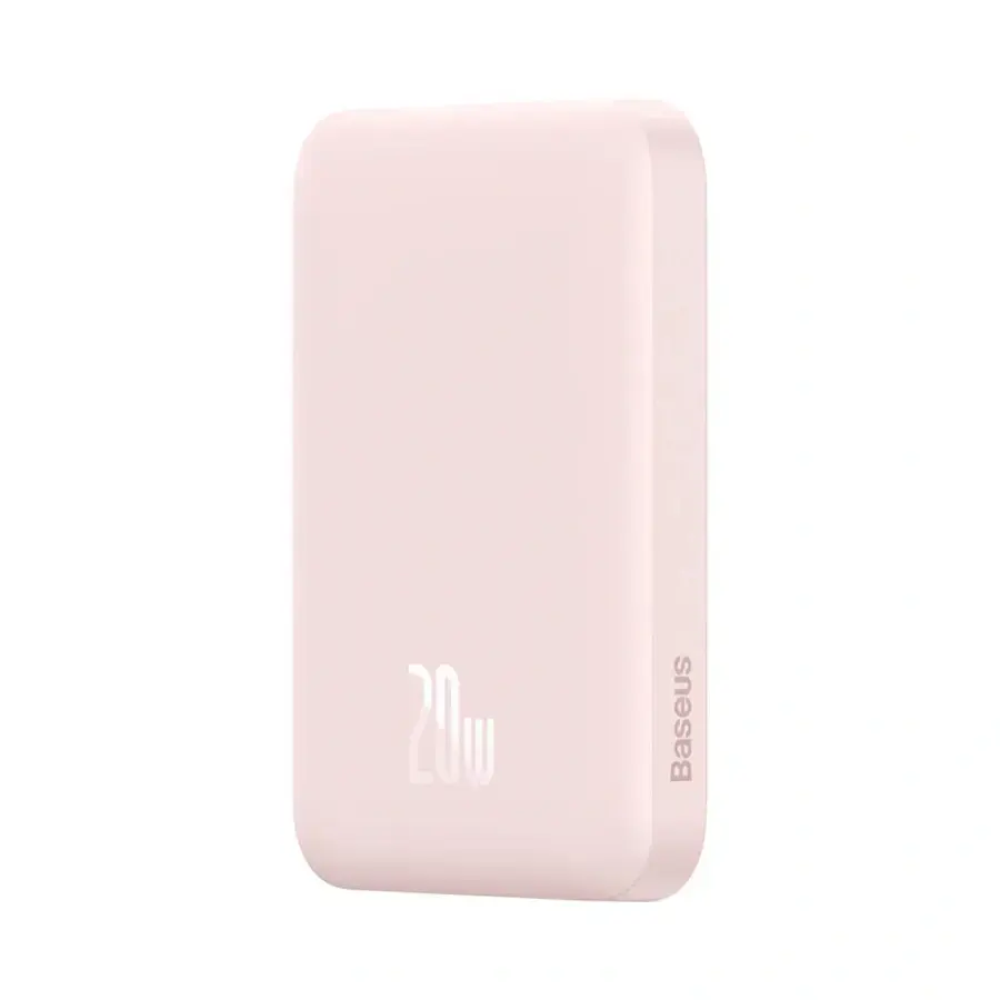 Зовнішній акумулятор з бездротовою зарядкою Baseus Magnetic Wireless Power Bank 6000mAh 20W Pink (PPCX020004)