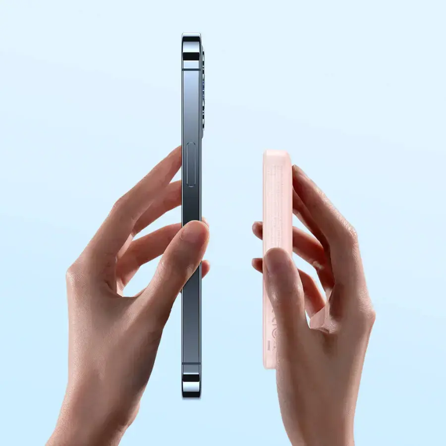 Зовнішній акумулятор з бездротовою зарядкою Baseus Magnetic Wireless Power Bank 6000mAh 20W Pink (PPCX020004)