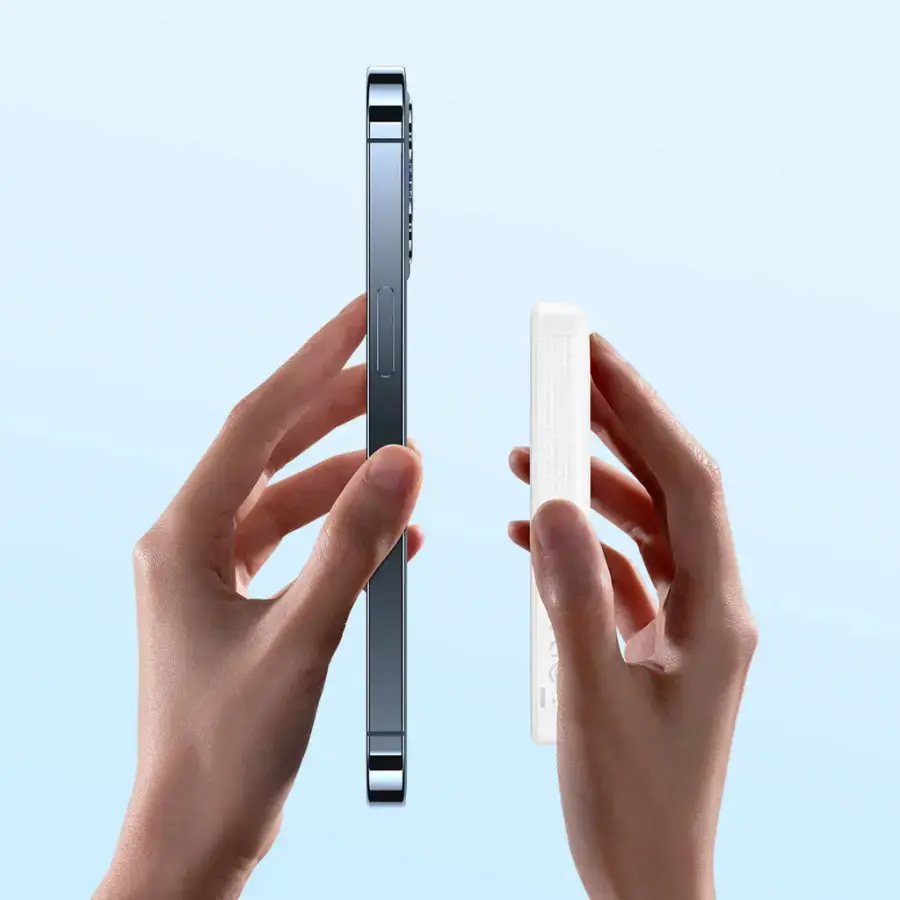 Зовнішній акумулятор з бездротовою зарядкою Baseus Magnetic Wireless Power Bank 6000mAh 20W White (PPCX020002)