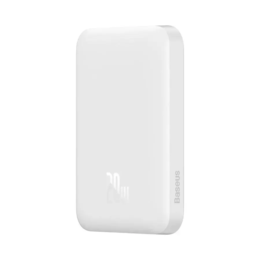 Зовнішній акумулятор з бездротовою зарядкою Baseus Magnetic Wireless Power Bank 6000mAh 20W White (PPCX020002)