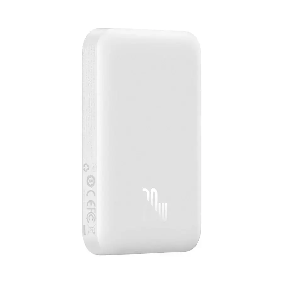 Зовнішній акумулятор з бездротовою зарядкою Baseus Magnetic Wireless Power Bank 6000mAh 20W White (PPCX020002)