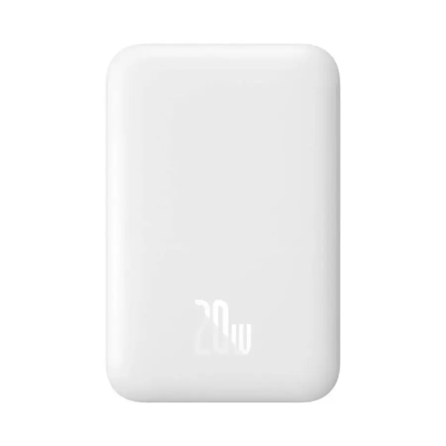 Зовнішній акумулятор з бездротовою зарядкою Baseus Magnetic Wireless Power Bank 6000mAh 20W White (PPCX020002)