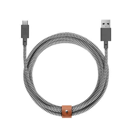 Native Union Belt Cable USB-A to USB-C Zebra (3 m) (BELT-AC-ZEB-3-NP)