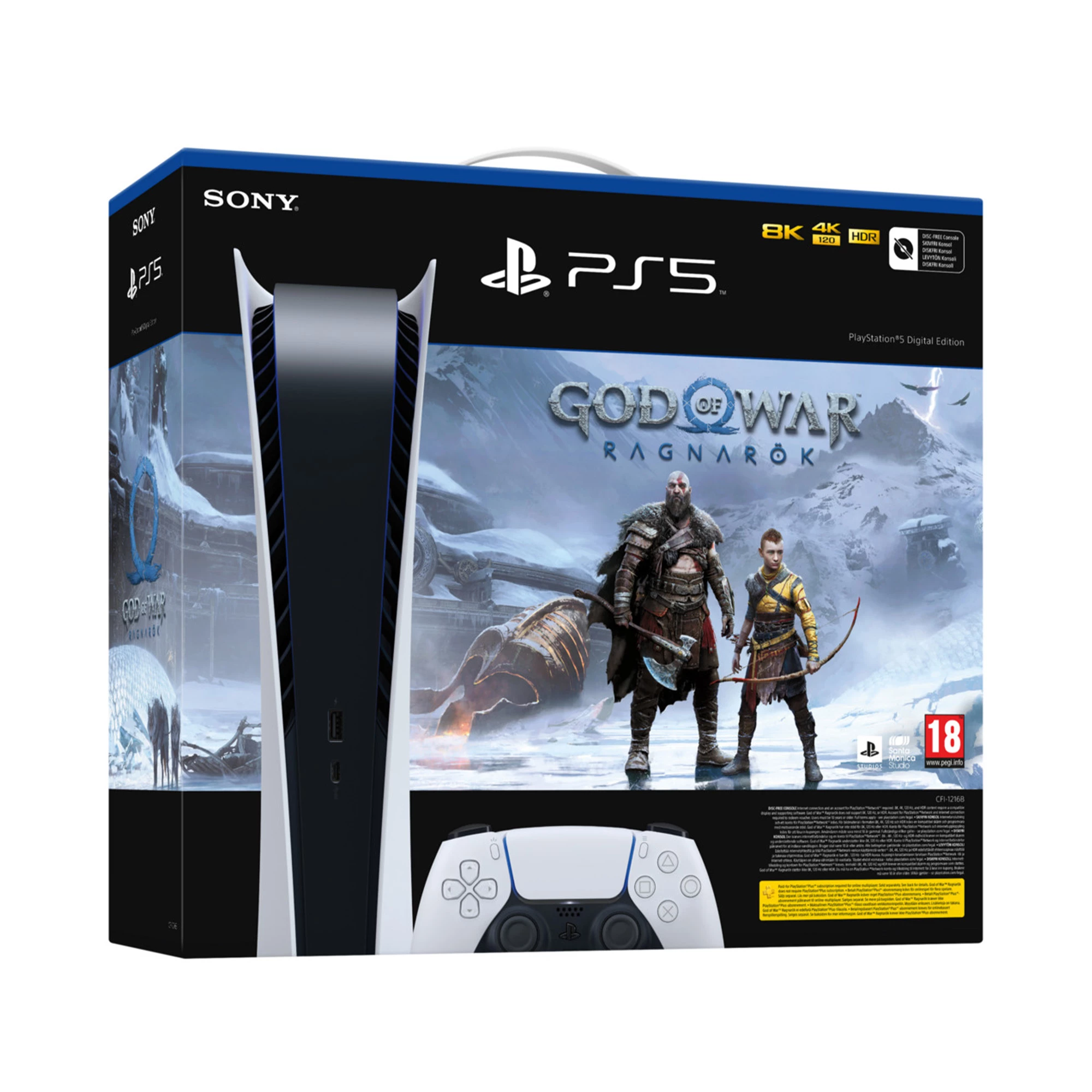 Игровая консоль Sony PlayStation 5 825GB Digital Edition - God of War™ Ragnarok Bundle