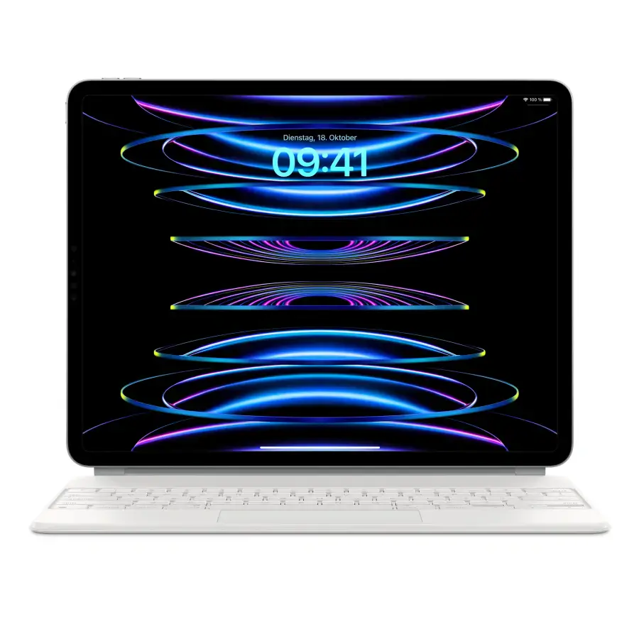 Чехол-клавиатура Apple Magic Keyboard for iPad Air 13" M2-M4 & iPad Pro 12.9" 3st - 6th generation- German - White (MJQL3D/A)