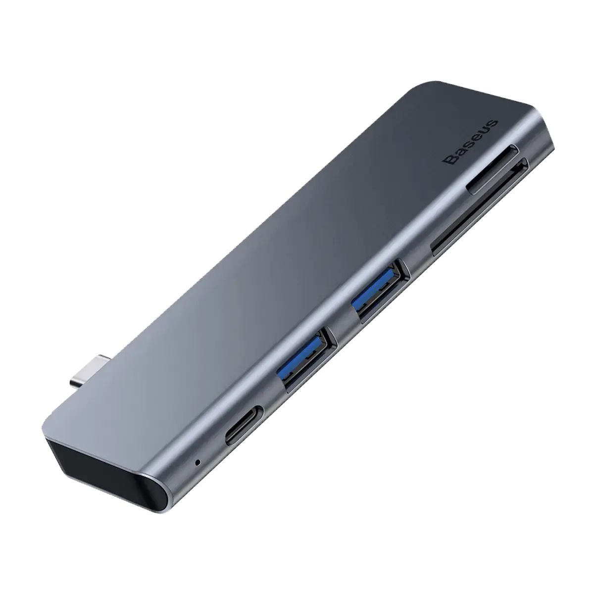 Мультипортовий адаптер Baseus Harmonica Five-in-one HUB Adapter Grey (CAHUB-K0G)