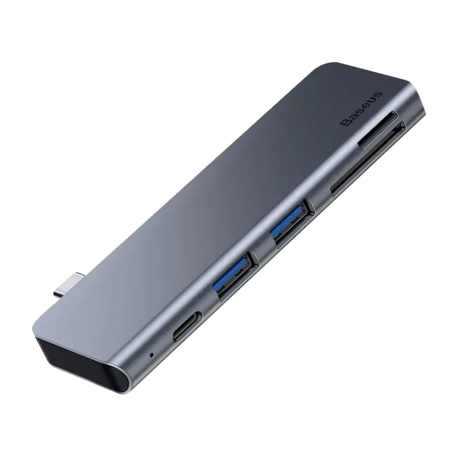 Мультипортовый адаптер Baseus Harmonica Five-in-one HUB Adapter Grey (CAHUB-K0G)