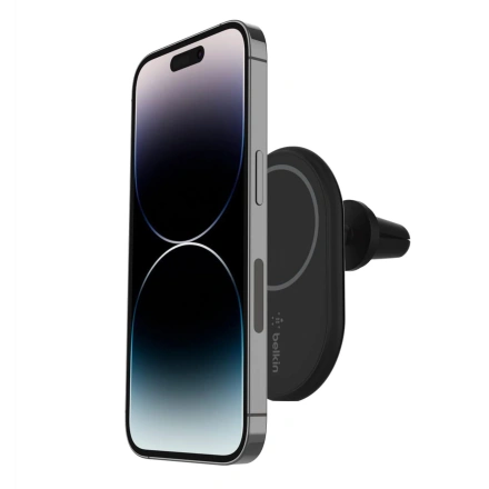 Автодержатель с беспроводной зарядкой Belkin BOOST↑CHARGE Magnetic Wireless Car Charger 10W (WIC004btBK) (Power Supply Included)