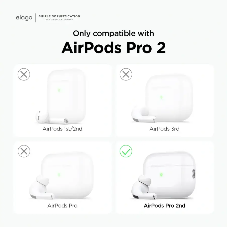 Чехол Elago Silicone Hang Case for Airpods Pro 2nd Gen - Lovely Pink (EAPP2CSC-ORHA-LPK, EAPP2SC-HANG-LPK)