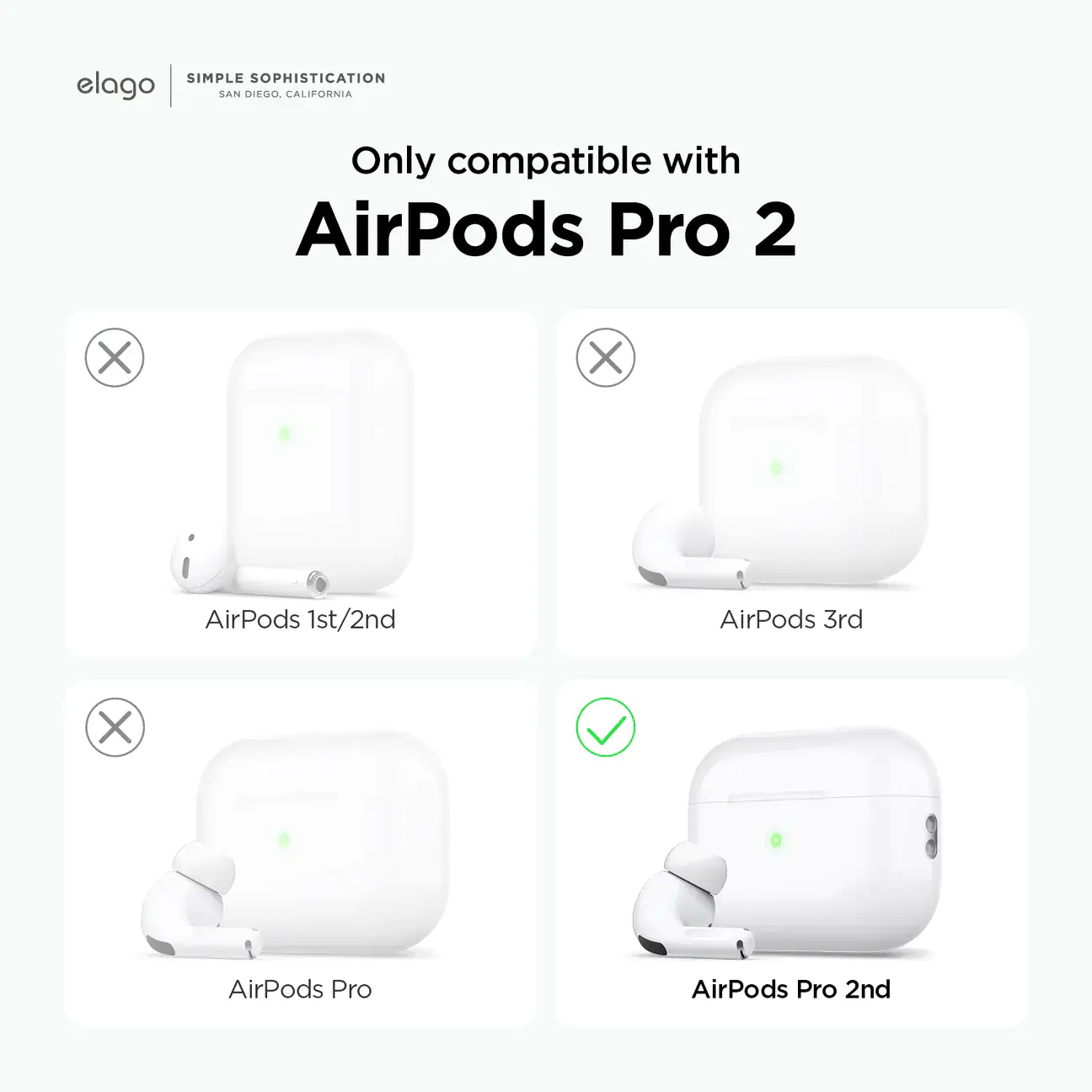 Чохол Elago Silicone Hang Case for Airpods Pro 2nd Gen - Mint (EAPP2CSC-ORHA-MT, EAPP2SC-HANG-MT)