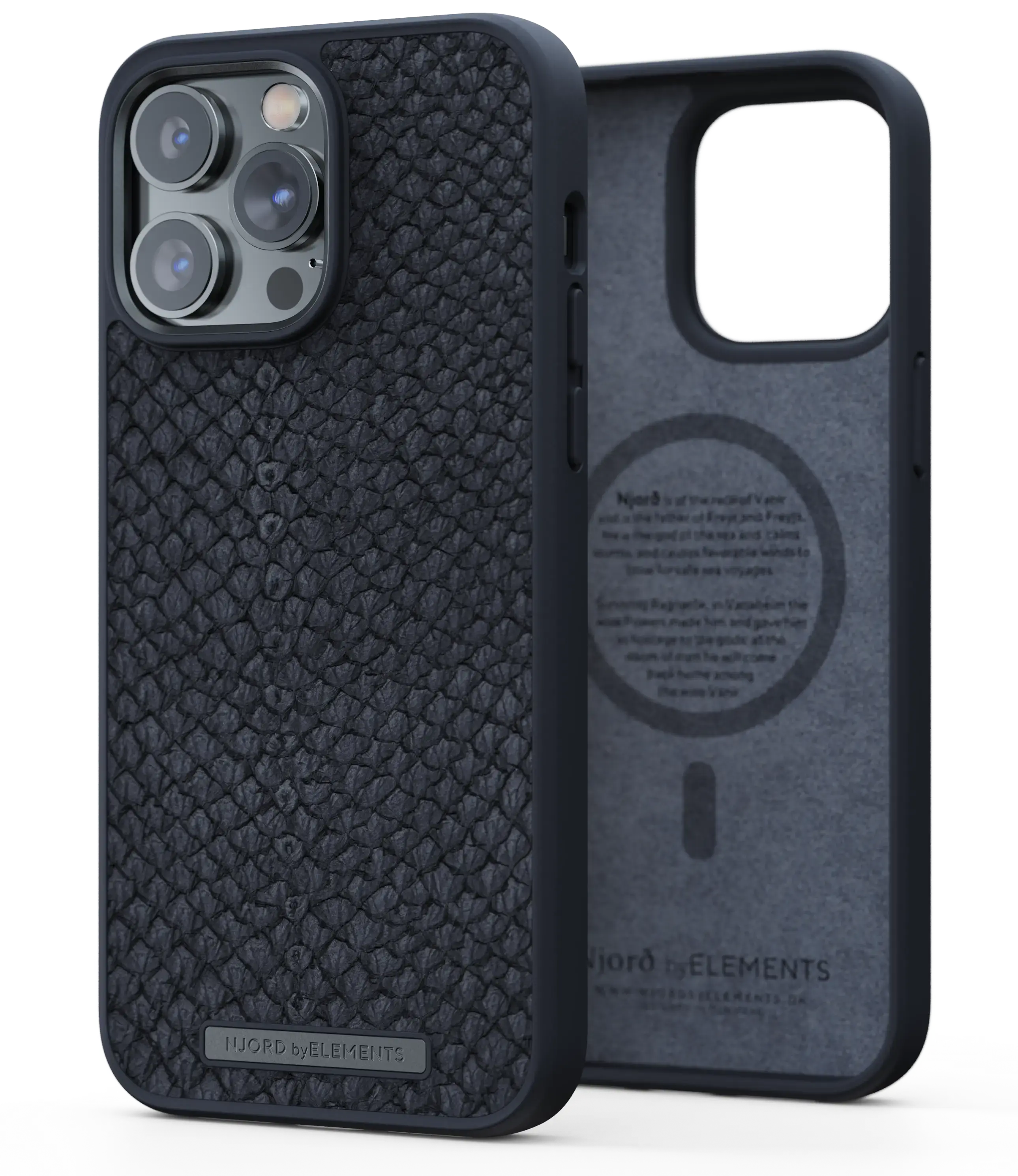 Чохол Njord Salmon Leather Magsafe Case for iPhone 14 Pro Max - Black (NA44SL00)