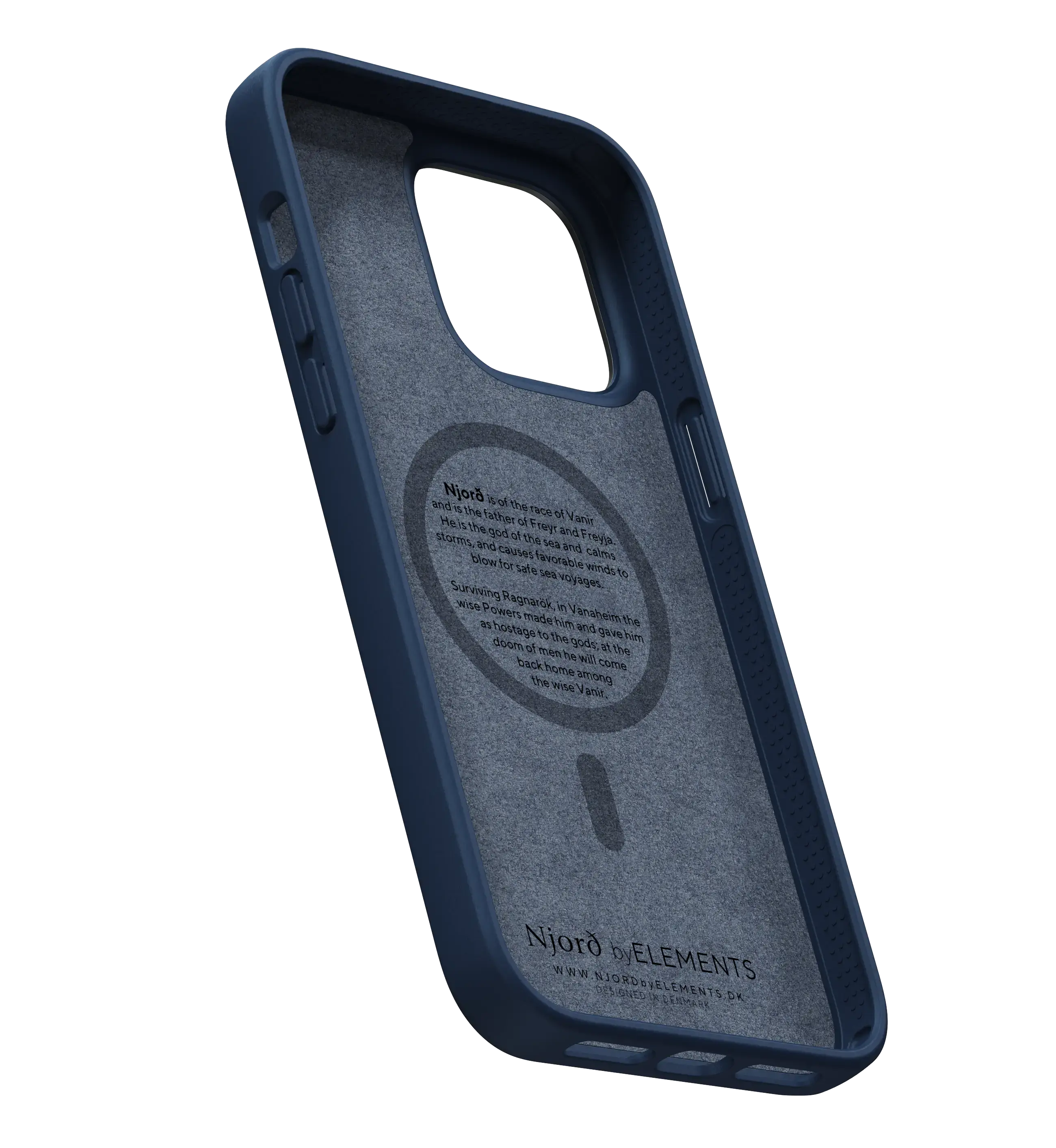 Чохол Njord Salmon Leather Magsafe Case for iPhone 14 Pro Max - Blue (NA44SL01)