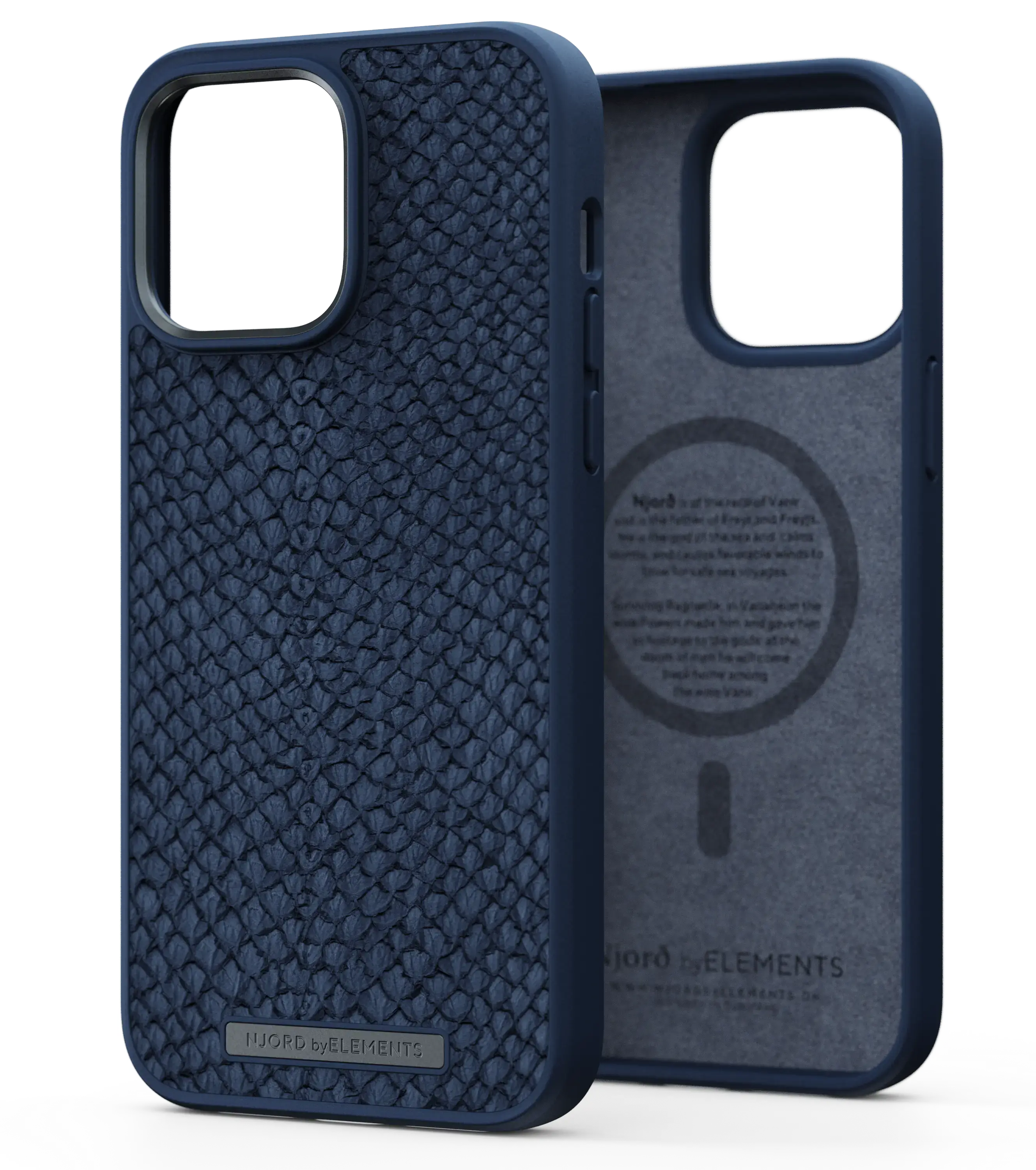 Чохол Njord Salmon Leather Magsafe Case for iPhone 14 Pro Max - Blue (NA44SL01)