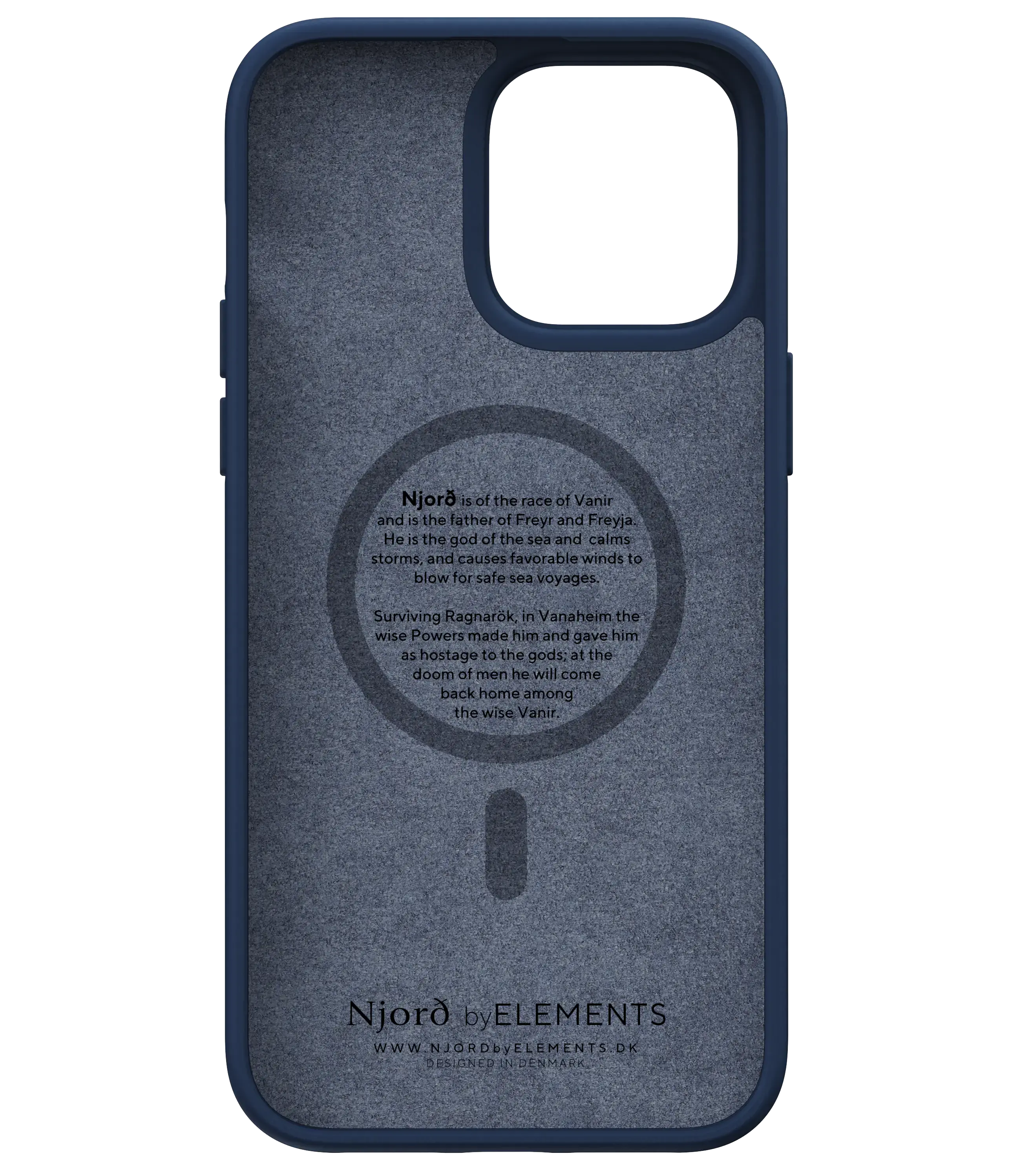 Чохол Njord Salmon Leather Magsafe Case for iPhone 14 Pro Max - Blue (NA44SL01)