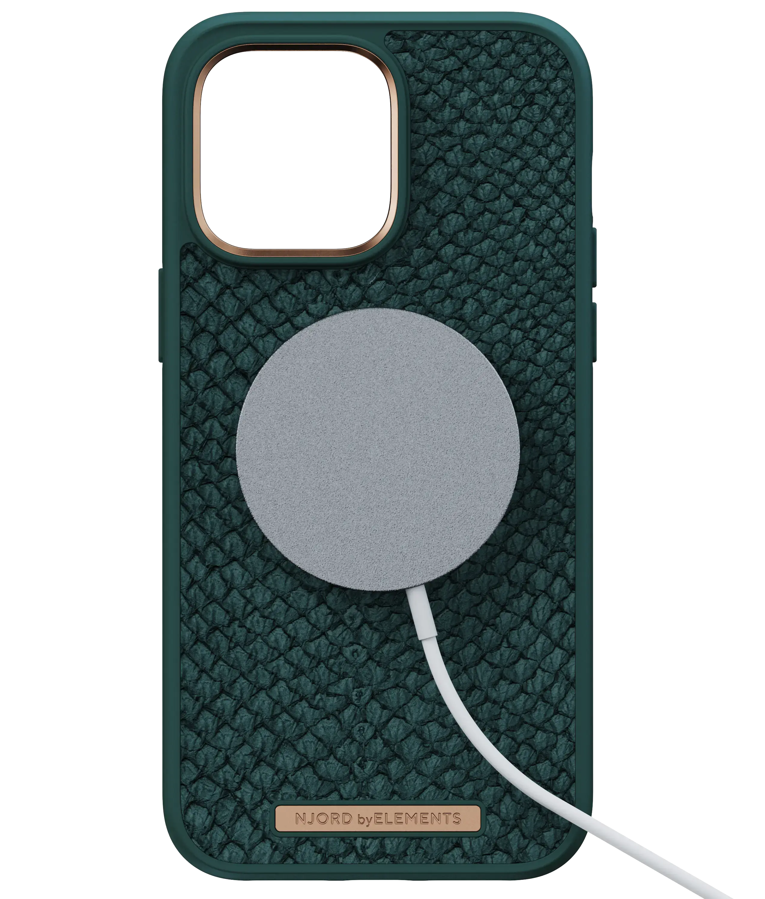 Чехол Njord Salmon Leather Magsafe Case for iPhone 14 Pro Max - Green (NA44SL02)