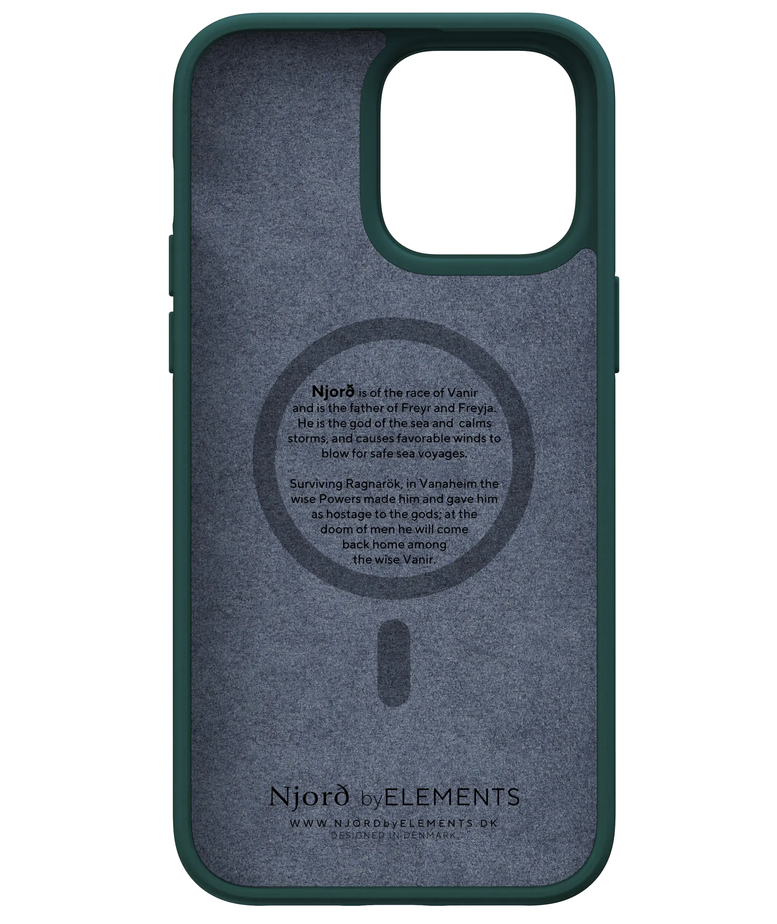 Чехол Njord Salmon Leather Magsafe Case for iPhone 14 Pro Max - Green (NA44SL02)