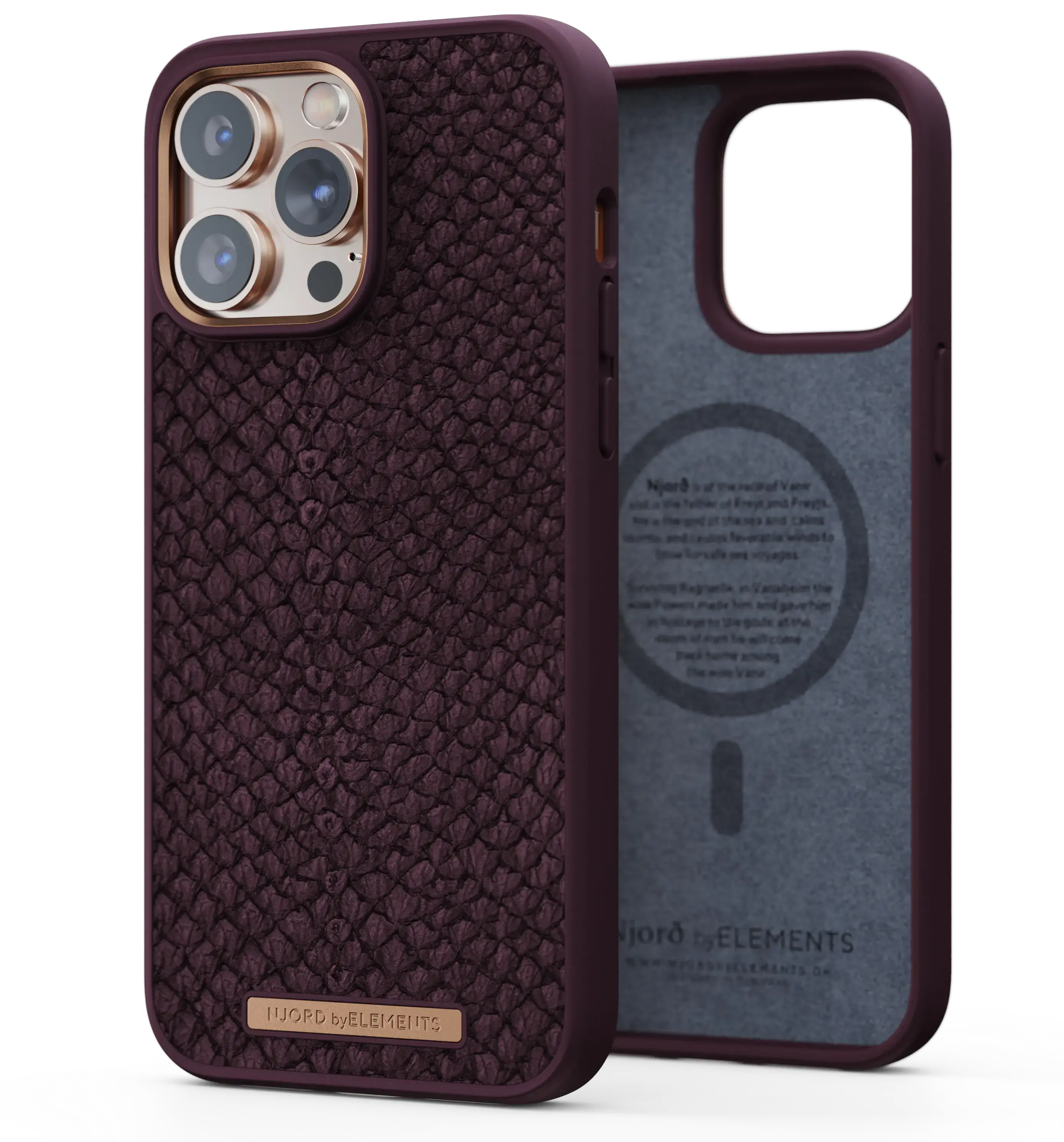 Чохол Njord Salmon Leather Magsafe Case for iPhone 14 Pro - Rust (NA43SL03)