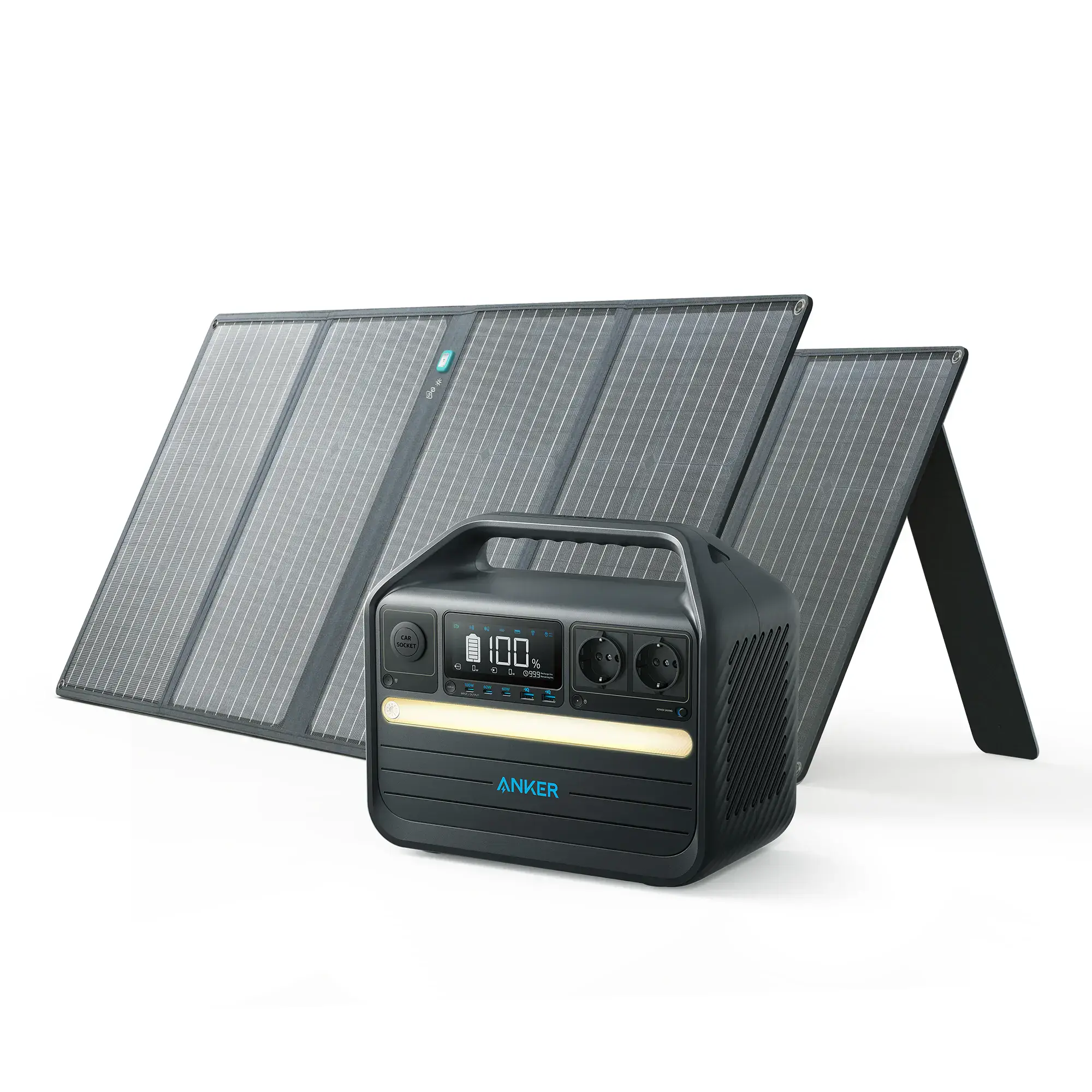 Комплект Anker 555 PowerHouse - 1024Wh | 1000W with 2× Solar Panel (100W)