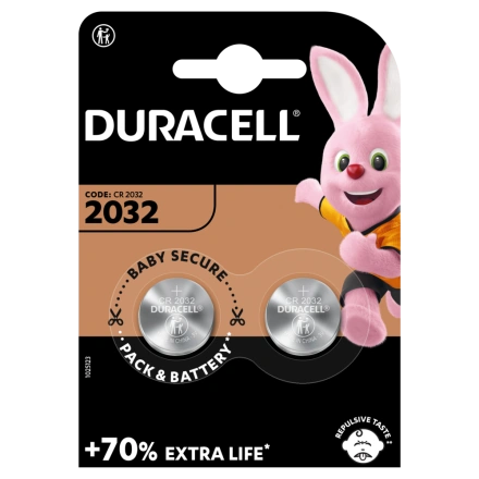 Літійові батарейки Duracell Specialty CR2032 Lithium Coin Battery 3V +50% EXTRA LIFE [Pack of 2] (5000394203921)