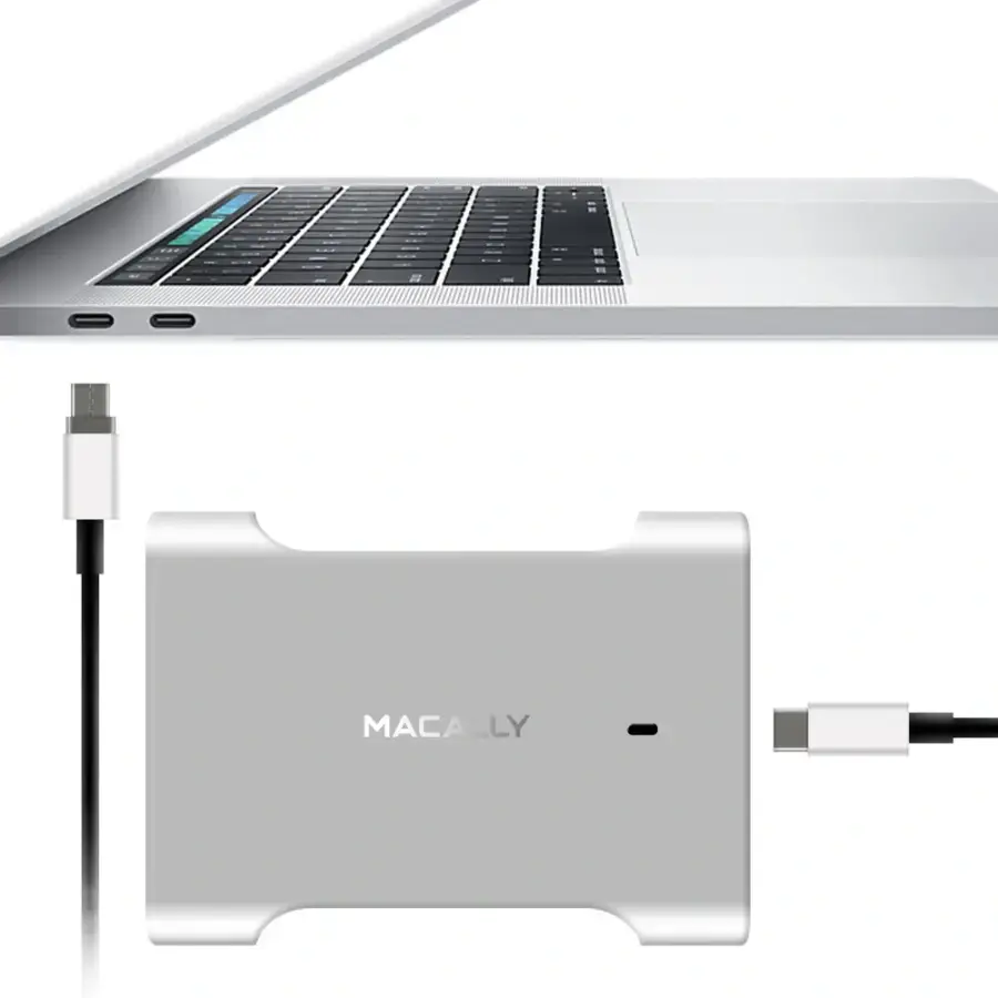 Сетевое зарядное устройство Macally с USB-C портом 61W (5-20V/3A) и синхрозарядным MagPlug™ USB-C кабель (180 см) (CHARGER61-EU)