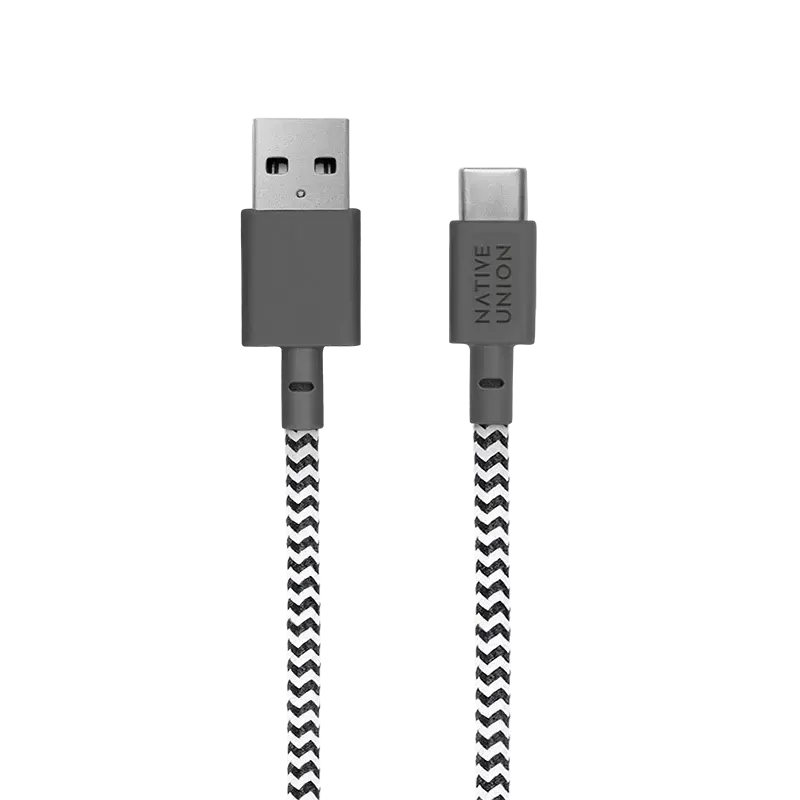 Native Union Belt Cable USB-A to USB-C Zebra (3 m) (BELT-AC-ZEB-3-NP)
