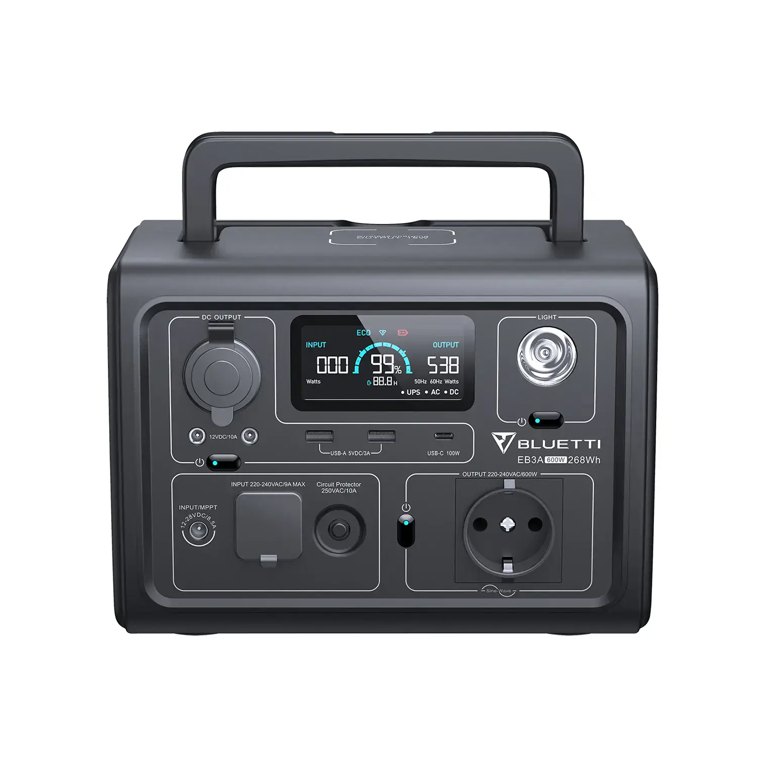 Портативна зарядна станція BLUETTI EB3A Portable Power Station | 600W 268Wh