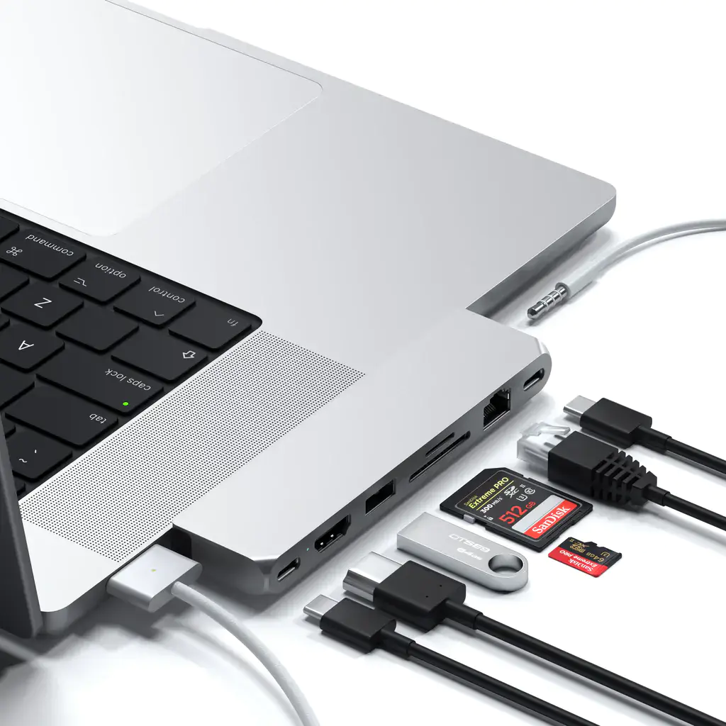 Satechi Aluminum USB-C Pro Hub Max Adapter Silver (ST-UCPHMXS)