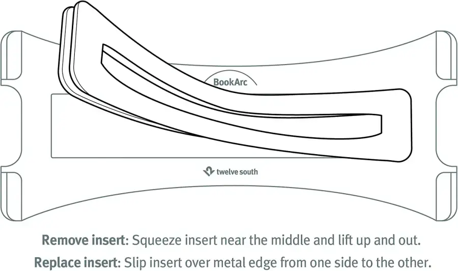 Силіконова вставка Twelve South BookArc Insert G for 16" M1 MacBook Pro Space Gray (‎TS-2214)