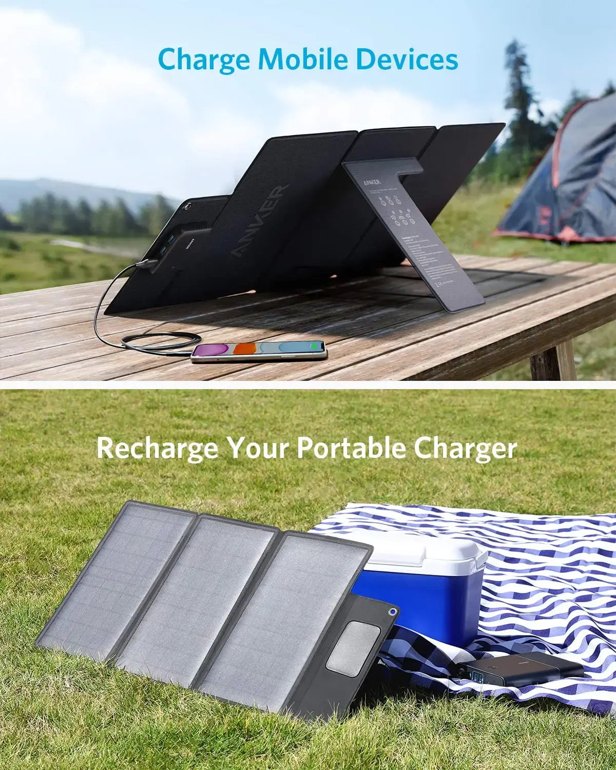 Сонячна панель Anker PowerSolar 24W 3-Port USB Solar Battery Charger (А2424011)