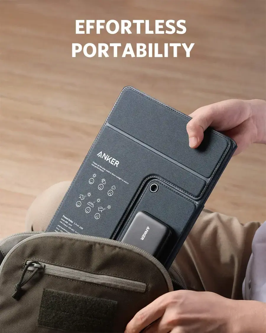 Солнечная панель Anker PowerSolar 24W 3-Port USB Solar Battery Charger (А2424011)