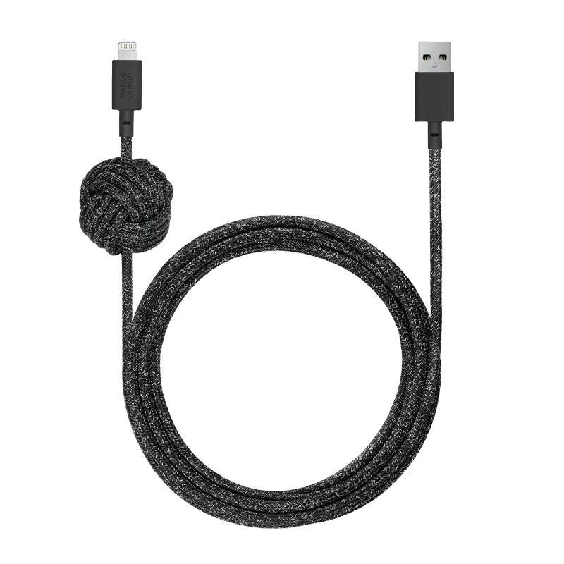 Кабель Native Union Night Cable USB-A to Lightning Cosmos Black (3 m) (NCABLE-L-CS-BLK-NP)