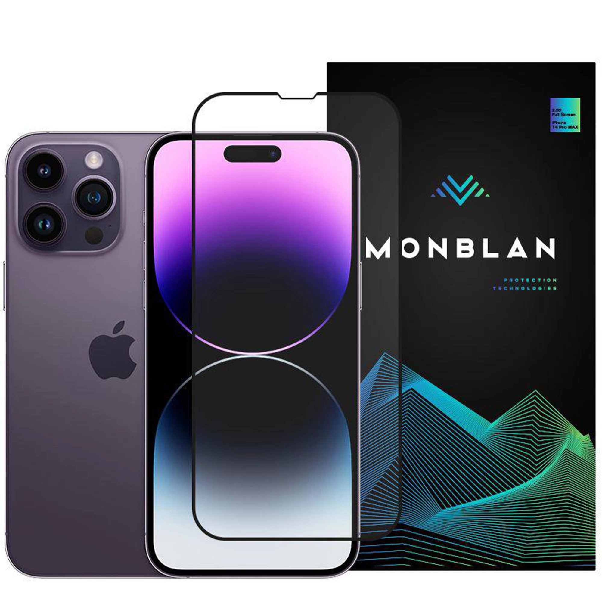 Защитное стекло Monblan Anti Static для iPhone 14 Pro Max - Black (00590)