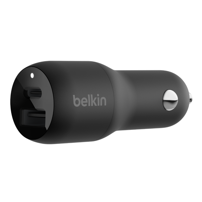 Автомобільний зарядний пристрій Belkin BoostCharge Dual Car Charger with PPS 37W - Black (CCB004BTBK)