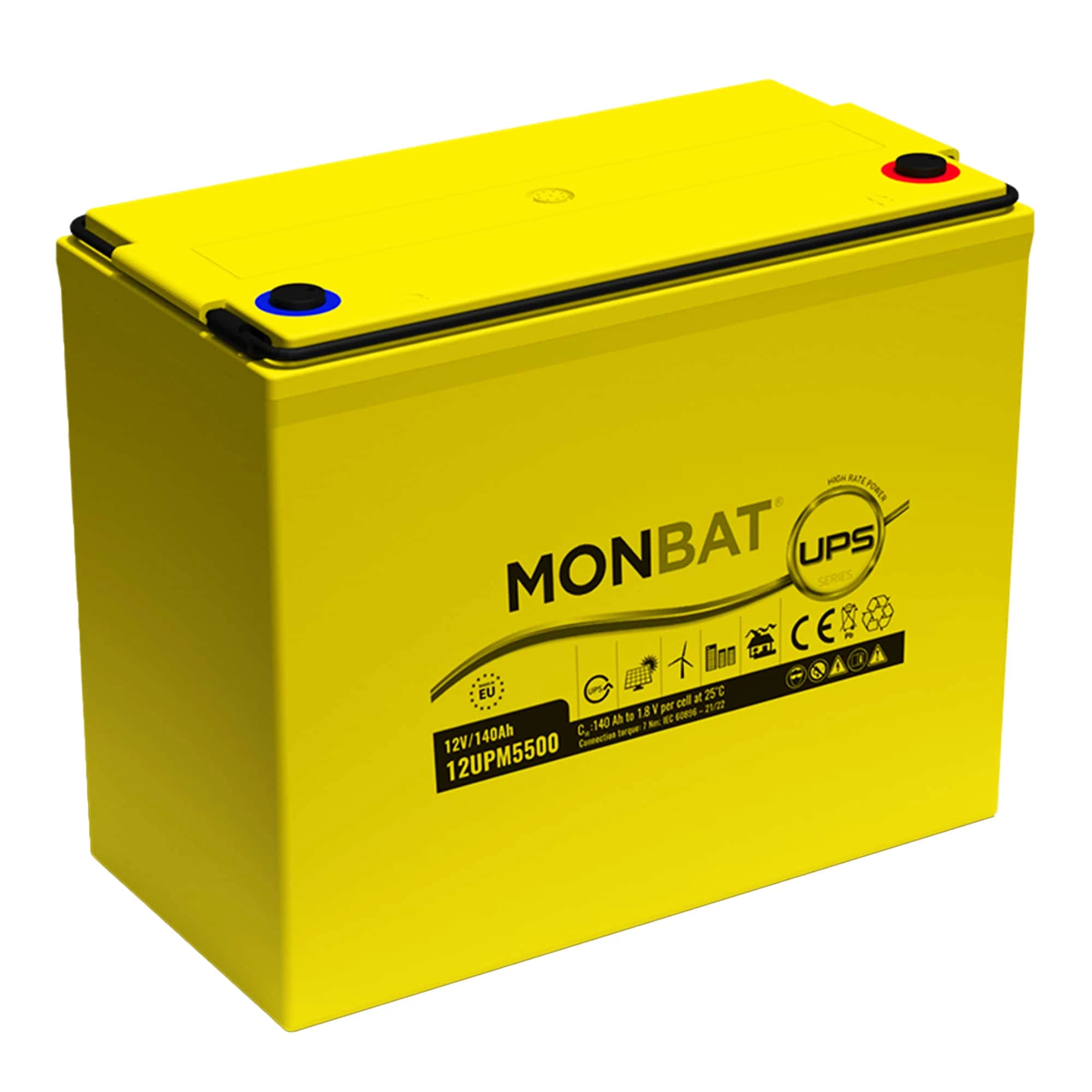 Батарея резервного живлення Monbat High Rate Power Top Terminal AGM 12UPM5500