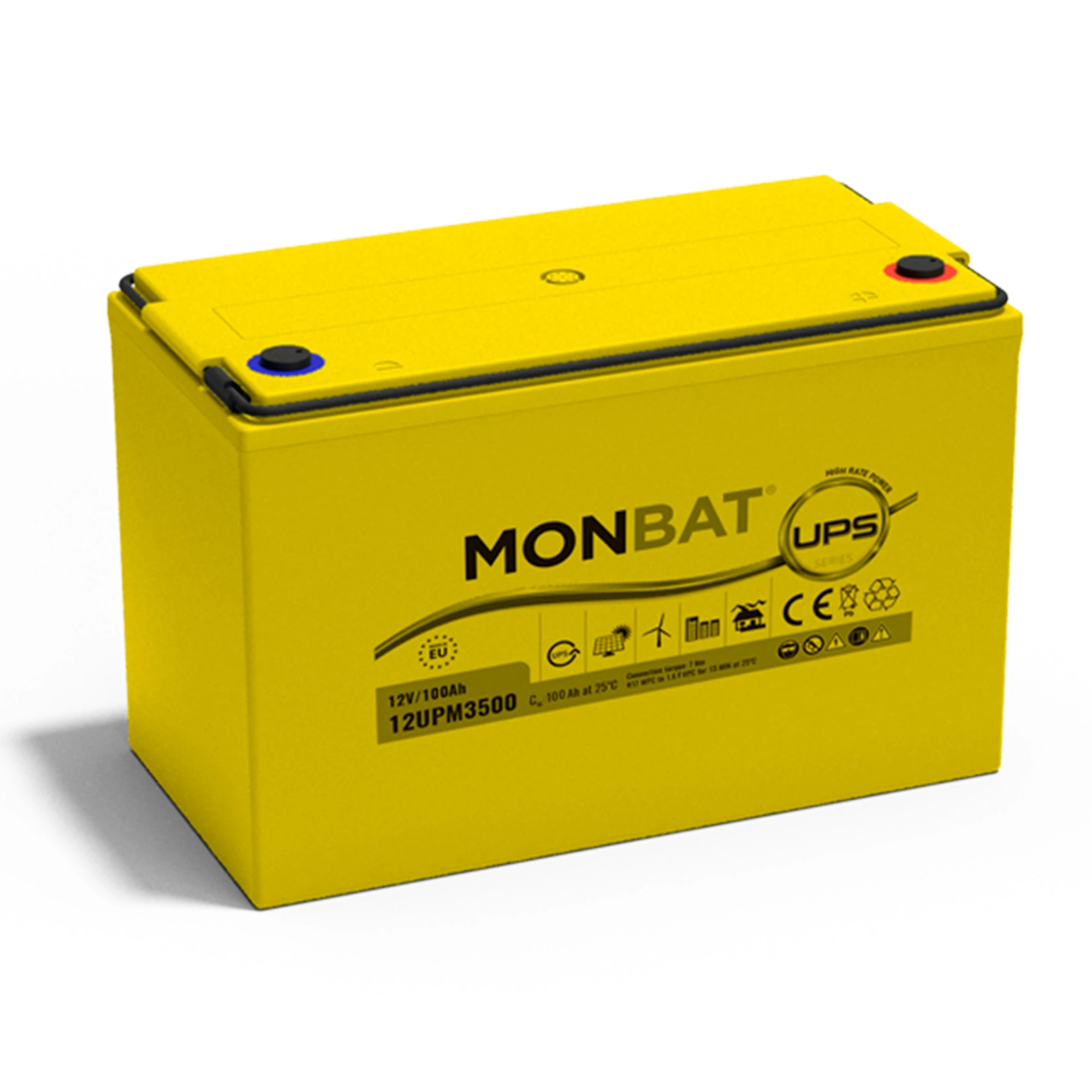 Батарея резервного живлення Monbat High Rate Power Top Terminal AGM 12UPM3500