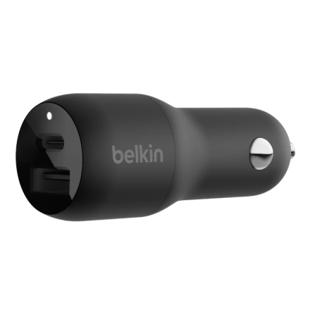 Автомобильное зарядное устройство для Belkin BoostCharge Dual Car Charger with PPS 37W - Black (CCB004BTBK)